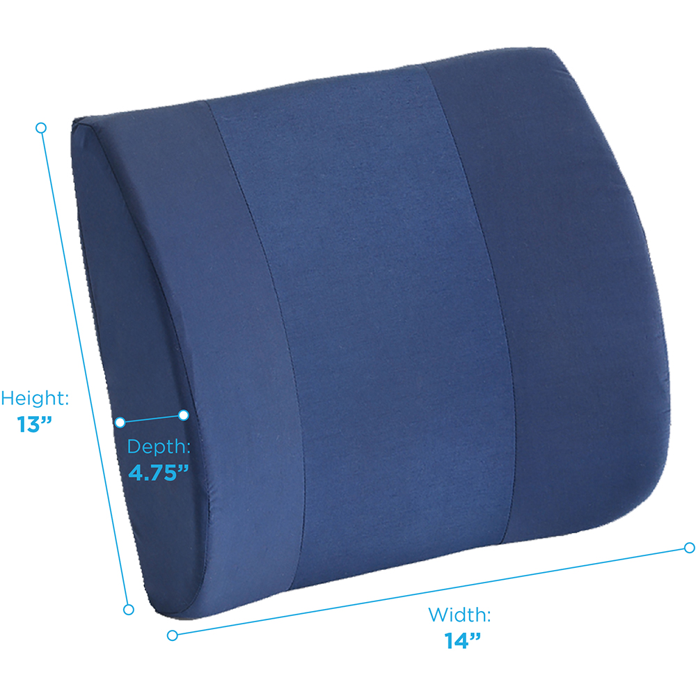 Memory Foam Lumbar Cushion Blue Nova Medical Products